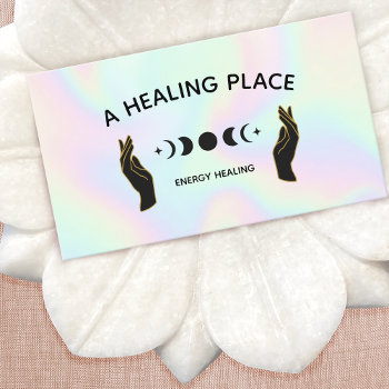 Hands Moon Phases Energy Worker Business Card by sm_business_cards at Zazzle