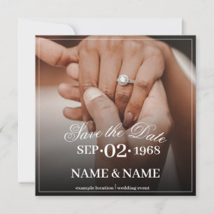 Hands of a Colored Wedding Couple with Ring