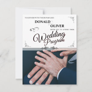 Hands of a Gay Wedding Couple with Rings