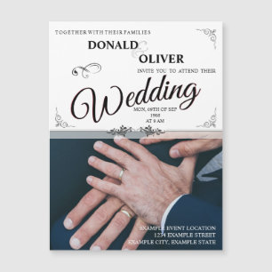 Hands of a Gay Wedding Couple with Rings