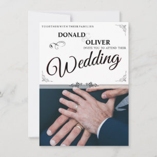 Hands of a Gay Wedding Couple with Rings