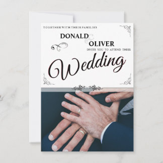 Hands of a Gay Wedding Couple with Rings