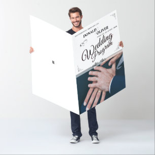 Hands of a Gay Wedding Couple with Rings Card