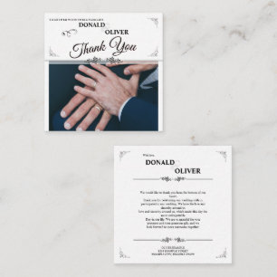 Hands of a Gay Wedding Couple with Rings Enclosure Card