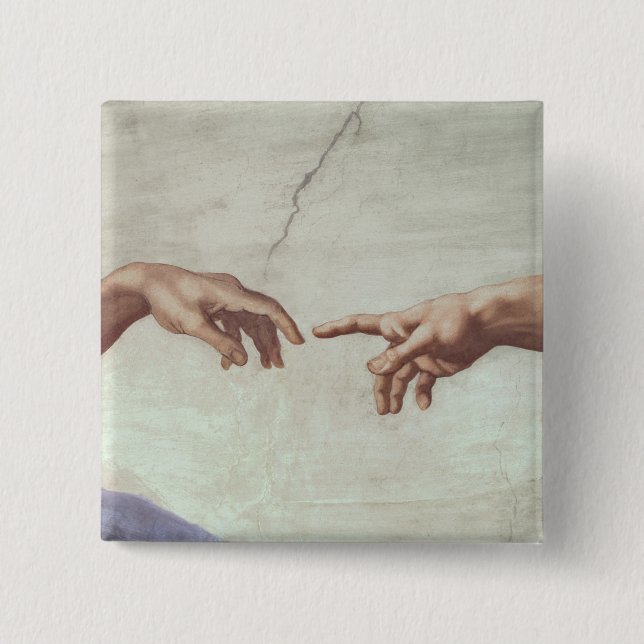 Hands of God and Adam Button (Front)