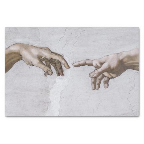 Hands of God and Adam by Michelangelo Tissue Paper