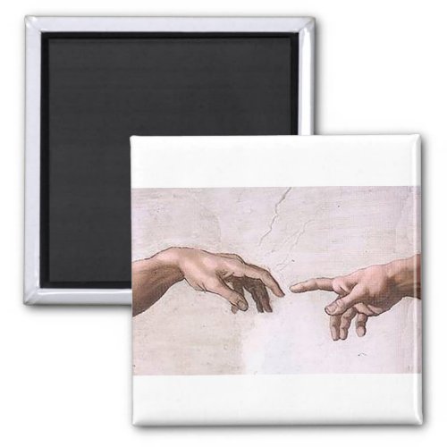 Hands_of_God_and_Adam large Magnet