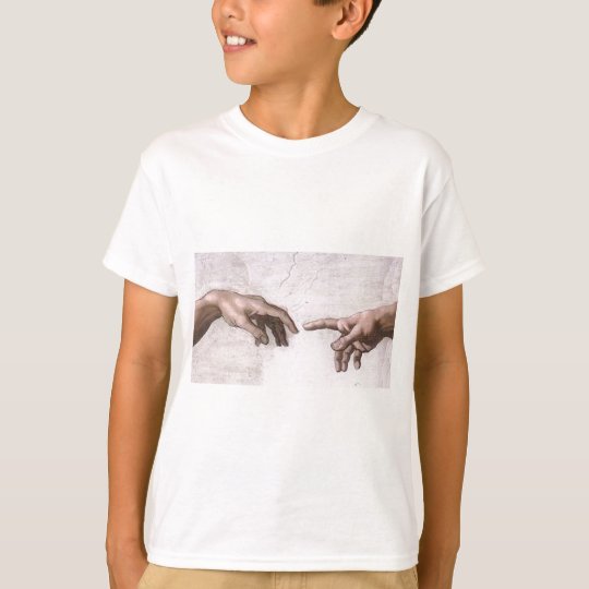 michelangelo hands t shirt