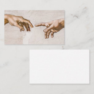 Hands of God the Father and Adam by Michelangelo Business Card