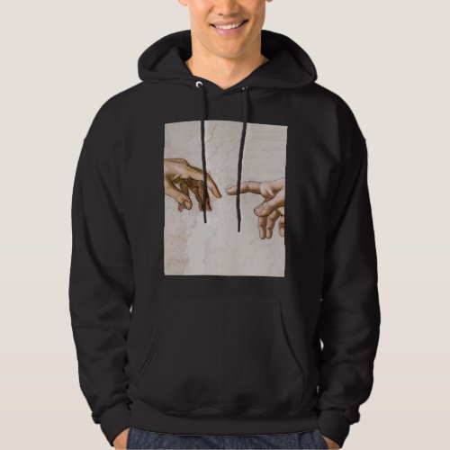 Hands of God the Father and Adam by Michelangelo Hoodie