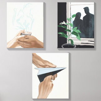 Hands of Home V – Family Connection Art Canvas Photo Tile