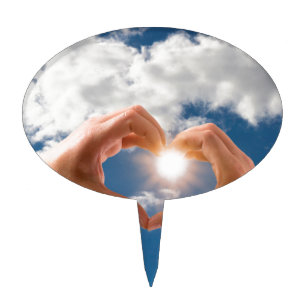 Hands of love cake topper