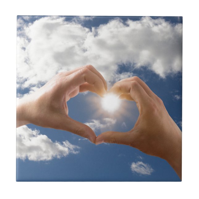Hands of love ceramic tile (Front)