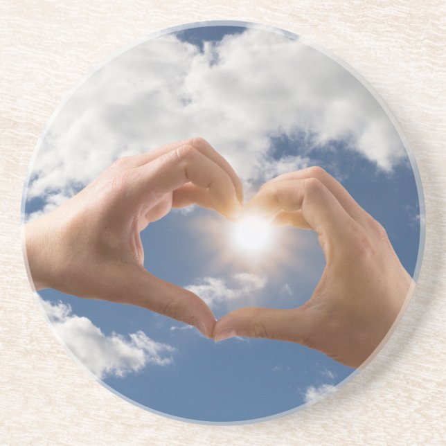 Hands of love drink coaster (Front)