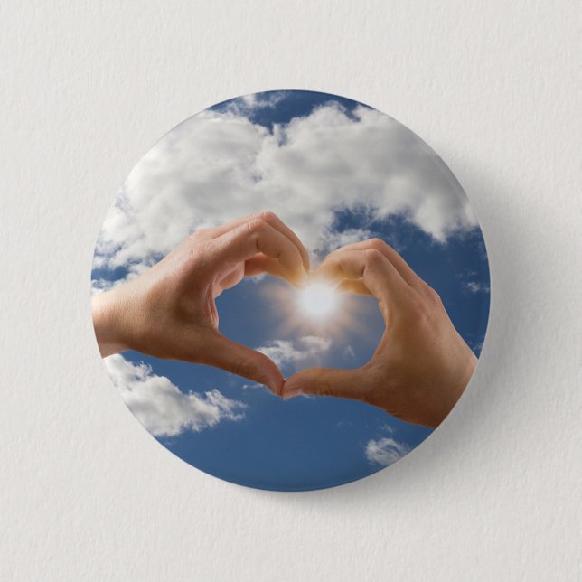 Hands of love pinback button (Front)