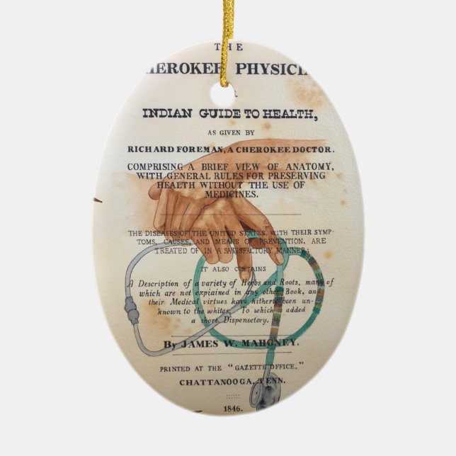 Hands of the Healer Ceramic Ornament (Front)