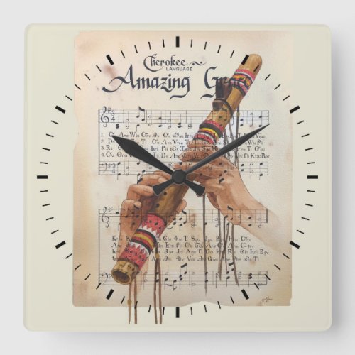 Hands of the Music Maker Square Wall Clock