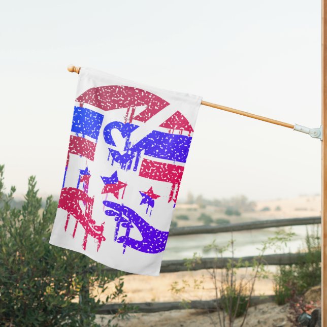 Hands of Unity House Flag (Insitu (Back))
