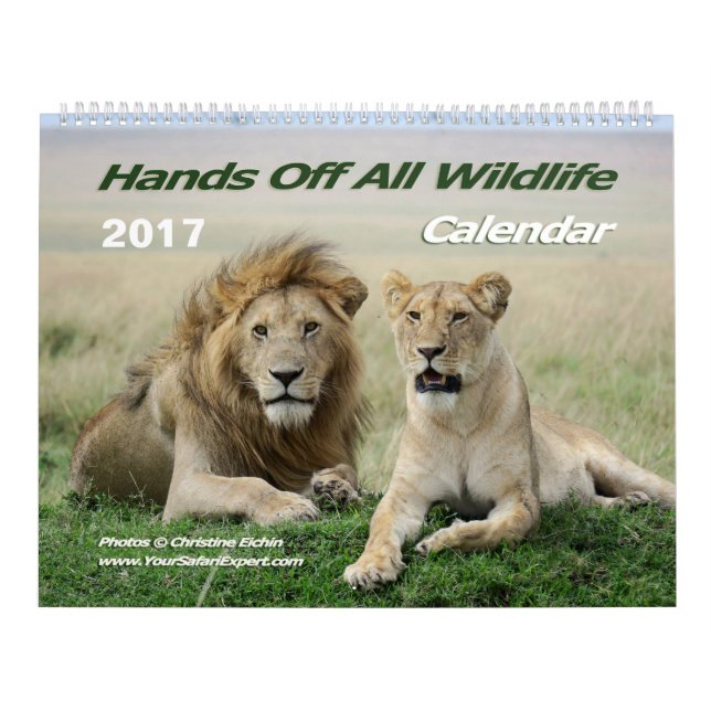Hands Off All Wildlife Calendar (Two-Page) (Cover)