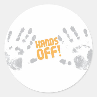 Hands Off Stickers | Zazzle