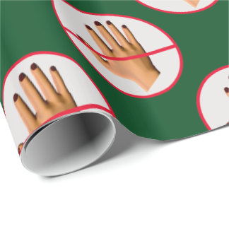 Hands Off! Don't Touch! Wrapping Paper