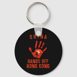 Hands Off Hong Kong China Protest Resist The Chine Keychain