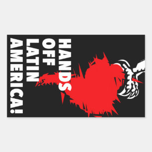 Hands Off Latin America! Rectangular Sticker