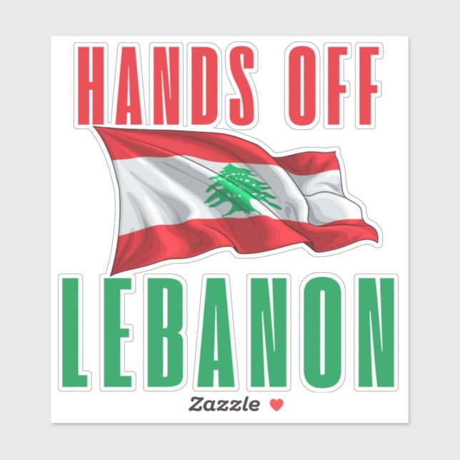 Hands Off Lebanon Sticker (Sheet)