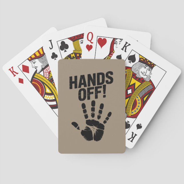 Hands Off My Country My Body Medicare Political  Poker Cards (Back)