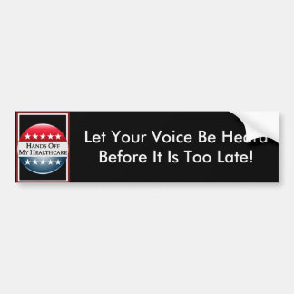 Hands Off My Healthcare Bumper Sticker
