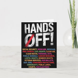 Hands Off My Social Security 2025 Protest  Card