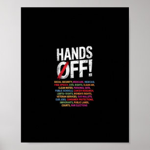 Hands Off My Social Security 2025 Protest Long Sle Poster