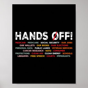 Hands Off Our Social Programs Stand Up For Justice Poster