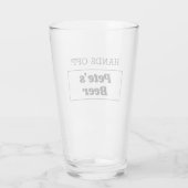 Hand's Off! Personalized Beer Glass (Back)