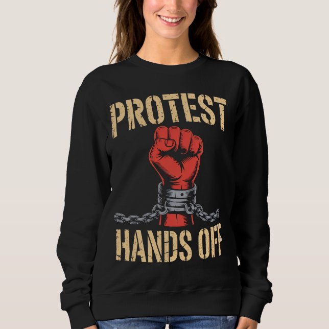 Hands Off Protest Activism Shirt – Bold Freedom (Front)