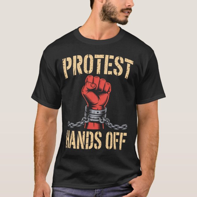 Hands Off Protest Activism Shirt – Bold Freedom (Front)
