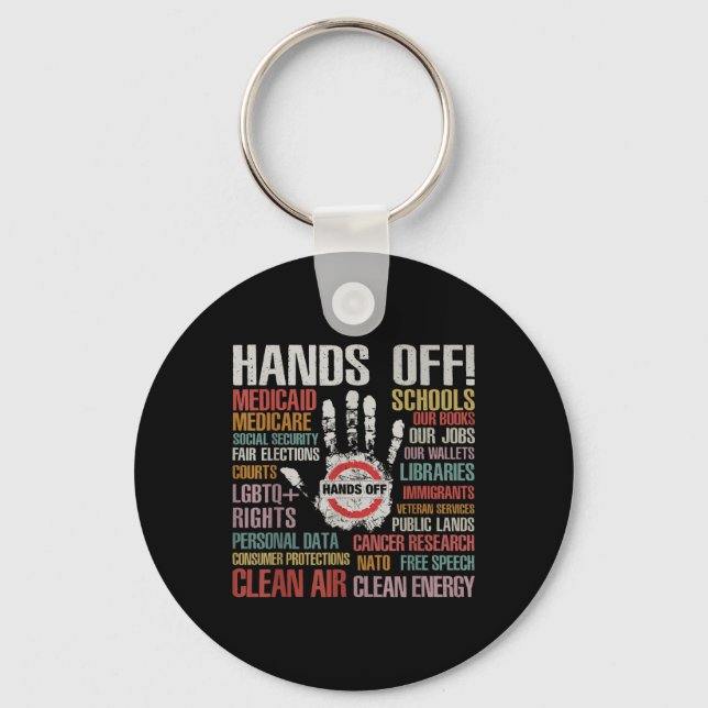 Hands Off Protest Apparel Remove Reverse Reclaim P Keychain (Front)