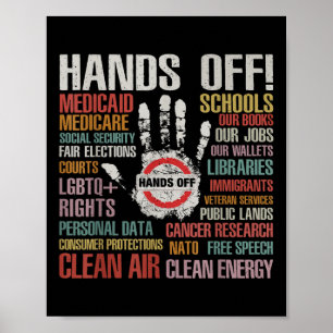 Hands Off Protest Apparel Remove Reverse Reclaim P Poster