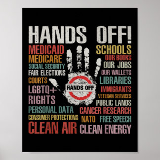 Hands Off Protest Apparel Remove Reverse Reclaim P Poster