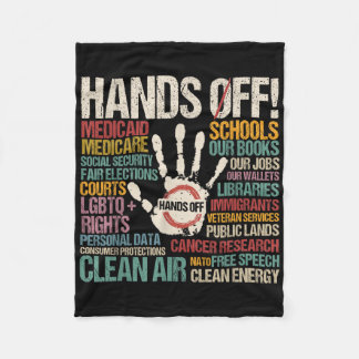 Hands Off Protest  Fleece Blanket