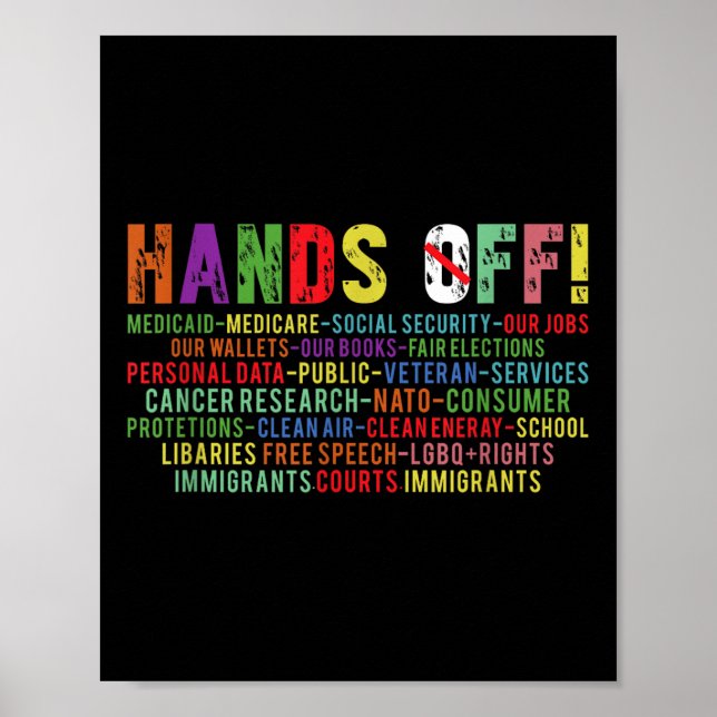 Hands Off Protest  Poster (Front)