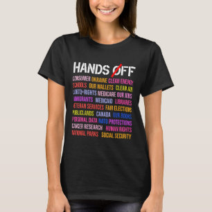 Hands Off Protest Saturday April 5 Men Women 1  T-Shirt