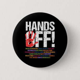 Hands Off Protest Social Security And Medicare  Button