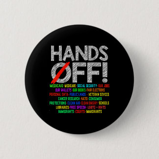 Hands Off Protest Social Security And Medicare Pro Button