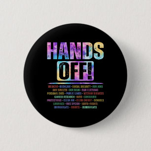 Hands Off Protest Social Security And Medicare Pro Button