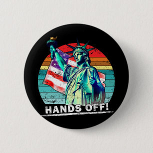 Hands Off Protest Social Security And Medicare Pro Button
