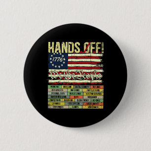 Hands Off Protest Social Security And Medicare Pro Button