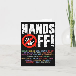 Hands Off Protest Social Security And Medicare Pro Card