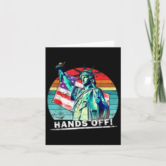 Hands Off Protest Social Security And Medicare Pro Card (Front)