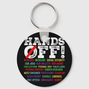 Hands Off Protest Social Security And Medicare Pro Keychain
